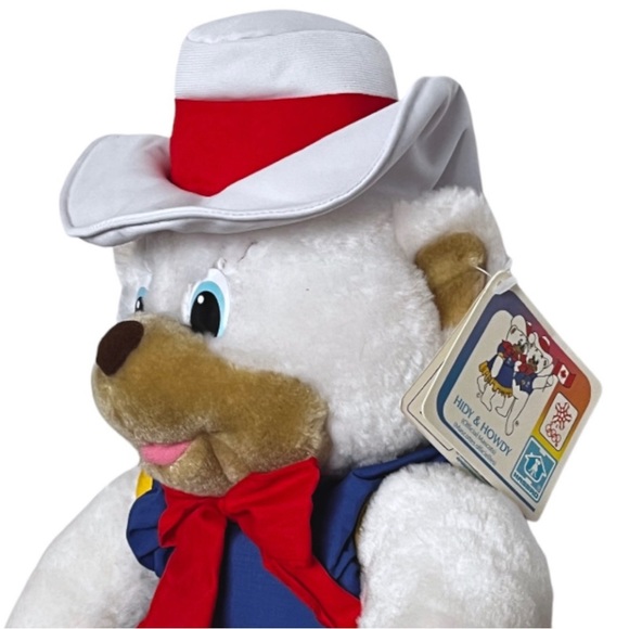 1988 Calgary Winter Olympic Mascots  Hidy & Howdy Cowboy Teddy Polar Bears Pair - Picture 2 of 8
